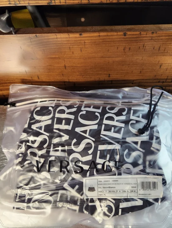 VERSACE All Over Logo Board Shorts - Picture 9 of 12